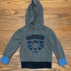 Baby Gap Gray and Blue Bear Hoodie for Kids